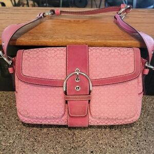 Coach Pink Signature Shoulder Bag